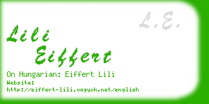 lili eiffert business card